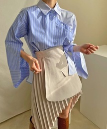 Jewelobe（ジュエローブ） ブラウス シャツ アシンメトリー変形シャツ