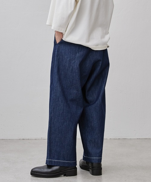 【mm】【美品】Lui's【mi-企画】ワイドデニムパンツ　メンズ着用可 Lui's（ルイス） マルチサイズ ジーンズ ルーズワイドデニム メンズ