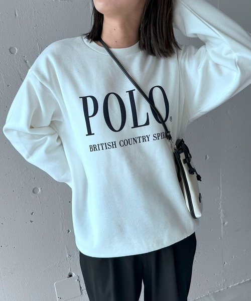 トレーナー スウェット 「POLO BCS コラボ」ポロカラーオーバーサイズスウェット レディース dazzlin トレーナー スウェット 「POLO BCS コラボ」ポロカラー