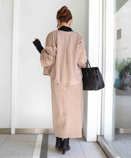 Jines（ジネス） ジャケット ノーカラージャケット フェイクスエード