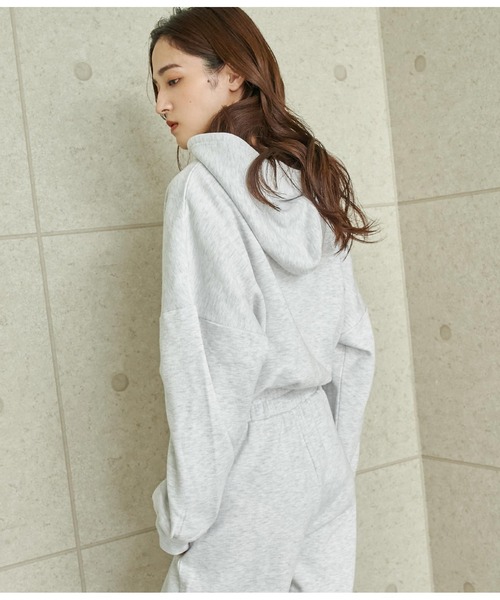 10点⭐️A221⭐️ ANAP ♥ オーバー 裏起毛 スウェット パーカー ANAP パーカー クロップド丈ドロスト裏起毛スウェットパーカー
