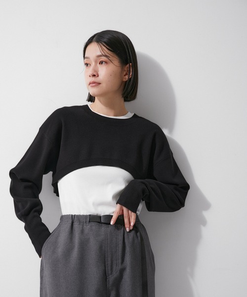ニット セーター ニットタンクトップ×プルオーバーセット レディース ADAM ET ROPE' ニット セーター 「サステナブル」ニットタンク