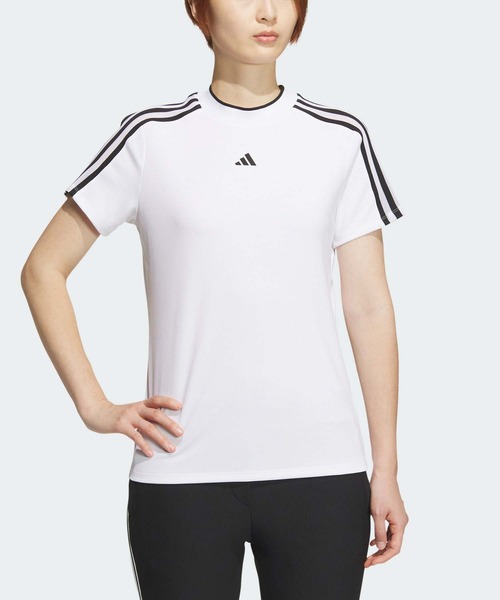 未使用 adidas レディース ゴルフシャツ Lサイズ ダイキンロゴ 切替ロゴポロシャツ 吸水速乾 ストレッチ 豊富なサイズ S/M/L/LL