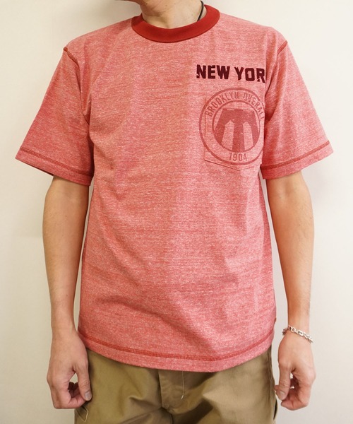 BROOKLYN OVERALL tシャツ リンガーTシャツ メンズ : ZOZOTOWN