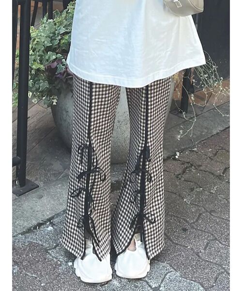 merry jenny（メリージェニー） パンツ スラックス チェックスリット