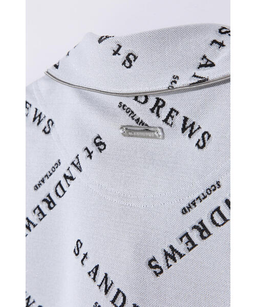 ポロシャツ ポロ 「St ANDREWS」クロッシングロゴジャガード半袖ポロシャツ (WOMENS) レディース St ANDREWS ポロシャツ ポロ 「St ANDREWS」クロッシングロゴ