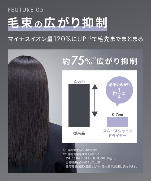 SALONIA（サロニア） スムースシャインドライヤー 大風量 速乾