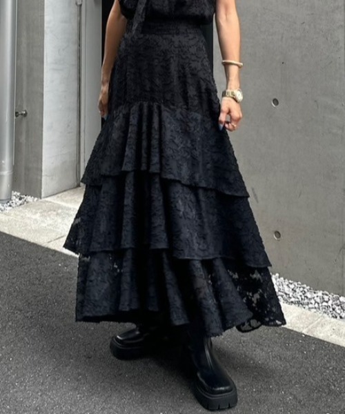 rienda（リエンダ） スカート フィッシュテールティアードスカート