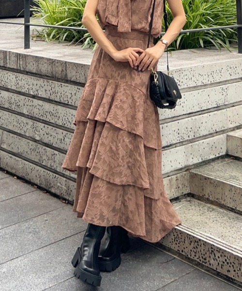 rienda（リエンダ） スカート フィッシュテールティアードスカート