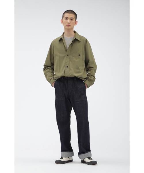 【極美品】MHL. エムエイチエル デニムワークシャツ スナップボタン Mサイズ MHL.（エムエイチエル） ジーンズ CANTON DENIM メンズ : ZOZOTOWN