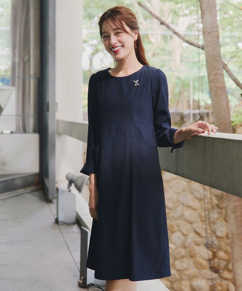 Tiaclasse ワンピース チェックコンビエンパイアワンピース : ZOZOTOWN