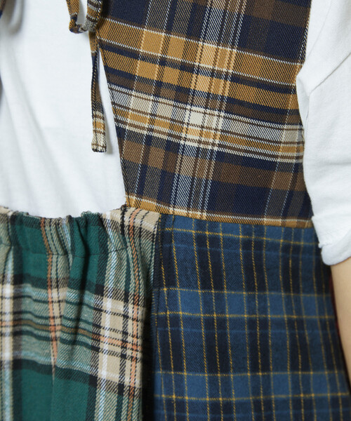 Freada（フリーダ） ワンピース バックオープン チェック アシメ