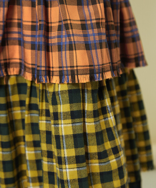 Freada（フリーダ） ワンピース バックオープン チェック アシメ