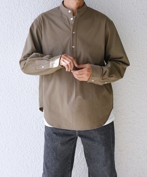 SHIPS any シャツ any: SORONA(R) ストレッチ ジャージー バンド