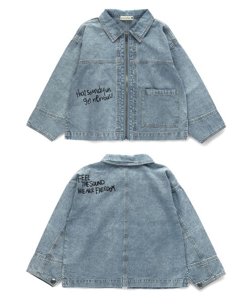 branshes（ブランシェス） デニムジャケット アウター 「綿100