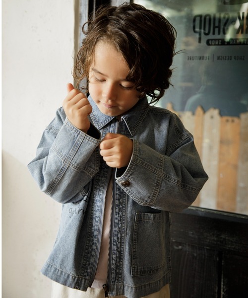 branshes（ブランシェス） デニムジャケット アウター 「綿100