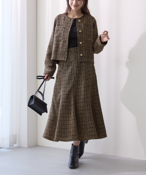 ミックスツイード ロングスカート h104d6863.jpg