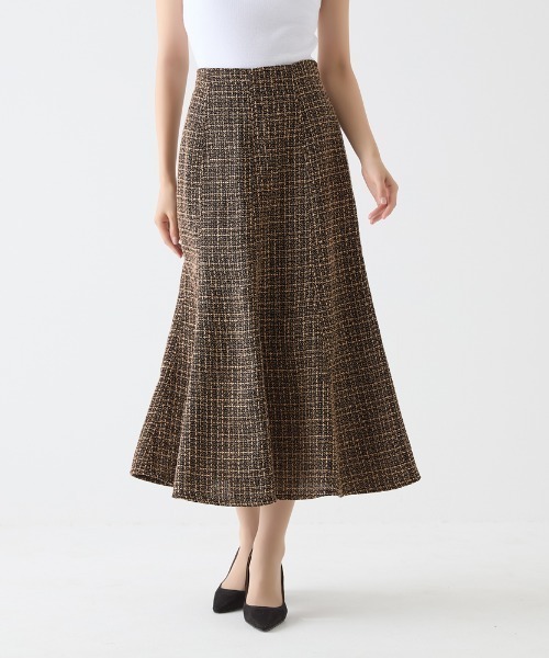 RUMCHE ラムシェ　ミックス　ツイードスカート　人気 Tuche スカート Tuche/トゥシェ ハレの日style ミックスツイード