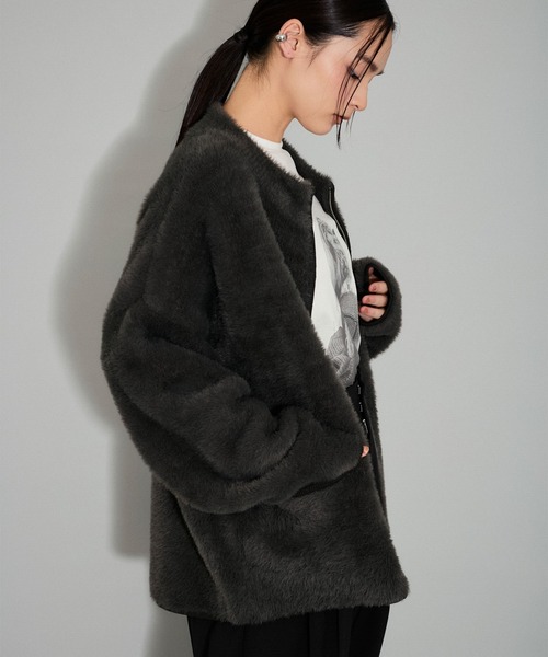 ADAM ET ROPE' ブルゾン アウター 「WEB限定」フェザー接結