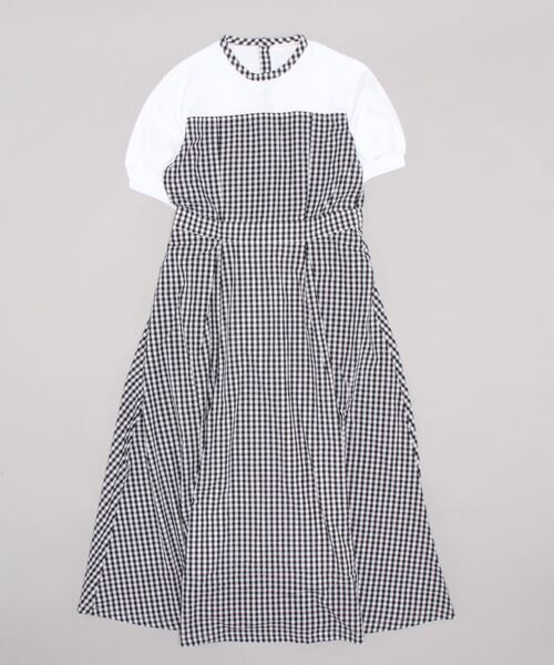 「PREFERIR」 半袖ワンピース LARGE ネイビー レディース_画像3