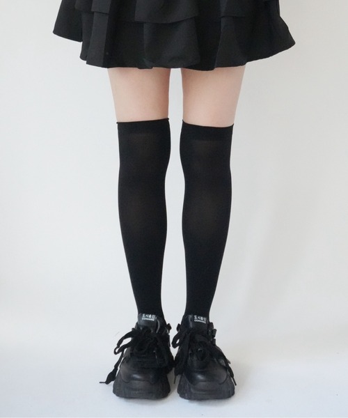 Port（ポート） 靴下 「 」 シンプル 無地 ニーハイソックス