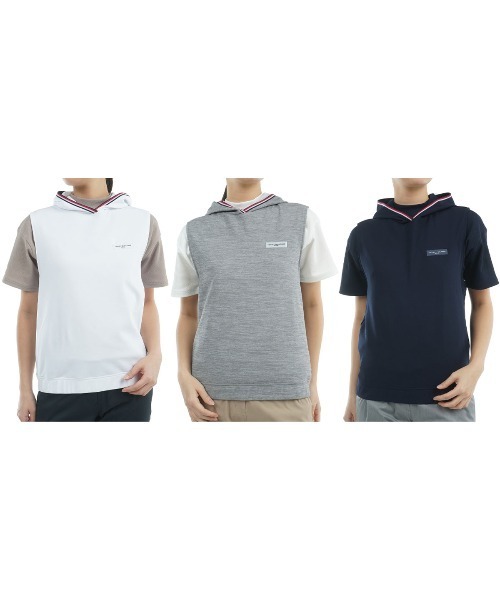 TOMMY HILFIGER GOLF パーカー バックロゴ フーディーベスト