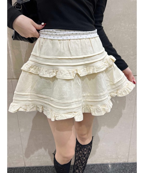 gypsohila フリルスカート Skirt White | gypsohila