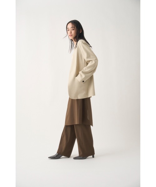 MIESROHE ジャケット ノーカラージャケット ボクシーノーカラーJK  