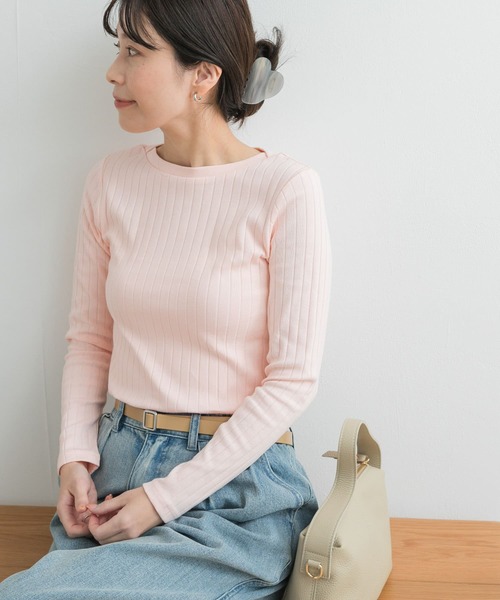「URBAN RESEARCH DOORS」 長袖カットソー MEDIUM レッド系その他 レディース URBAN RESEARCH DOORS tシャツ 針抜き長袖カットソー レディース