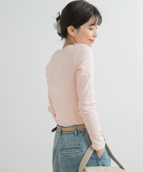 「URBAN RESEARCH DOORS」 長袖カットソー MEDIUM レッド系その他 レディース URBAN RESEARCH DOORS tシャツ 針抜き長袖カットソー レディース