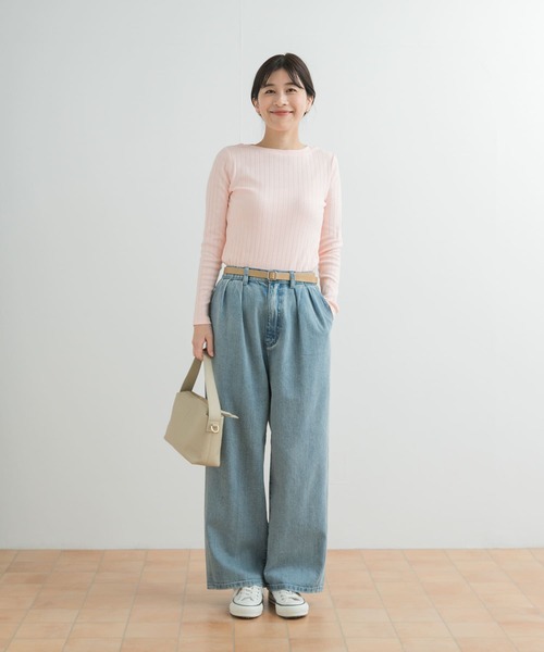 「URBAN RESEARCH DOORS」 長袖カットソー MEDIUM グレー系その他 レディース URBAN RESEARCH DOORS tシャツ 針抜き長袖カットソー レディース