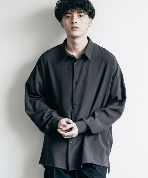 Rocky Monroe シャツ 接触冷感 オーバーサイズ とろみストレッチ