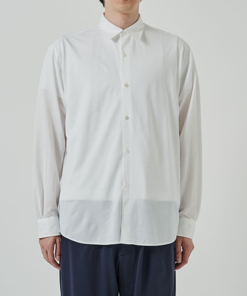 KANEMASA PHIL. 46G Modest Shirt サックス KANEMASA PHIL.】46G MODEST STRIPE L/S SHIRT - PS BLACK