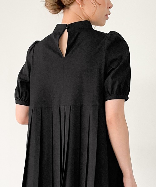 「JUNOAH」 半袖チュニック MEDIUM ベージュ レディース