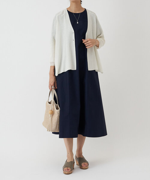 BEARDSLEY ワンピース カットコンビフレアワンピース : ZOZOTOWN