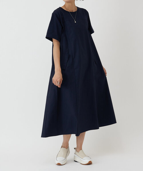 BEARDSLEY ワンピース カットコンビフレアワンピース : ZOZOTOWN