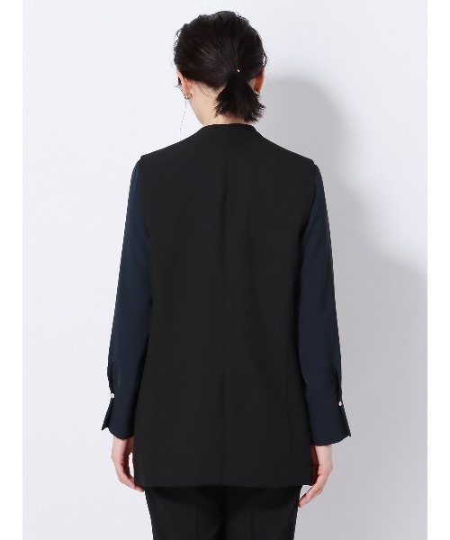 スーツ ベスト ダブルブレストジレ Vカラー ウォッシャブル 2WAY