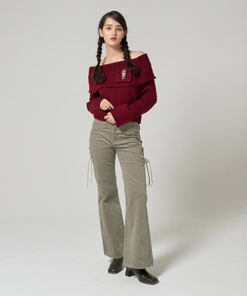 「TINA：JOJUN」 コーデュロイパンツ S グレー レディース_画像5