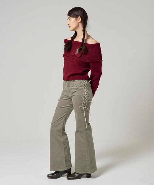 「TINA：JOJUN」 コーデュロイパンツ S グレー レディース_画像6