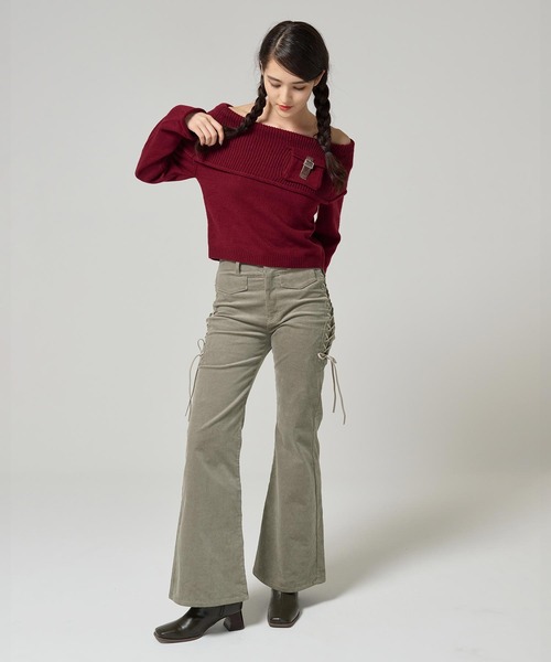 「TINA：JOJUN」 コーデュロイパンツ S グレー レディース_画像7