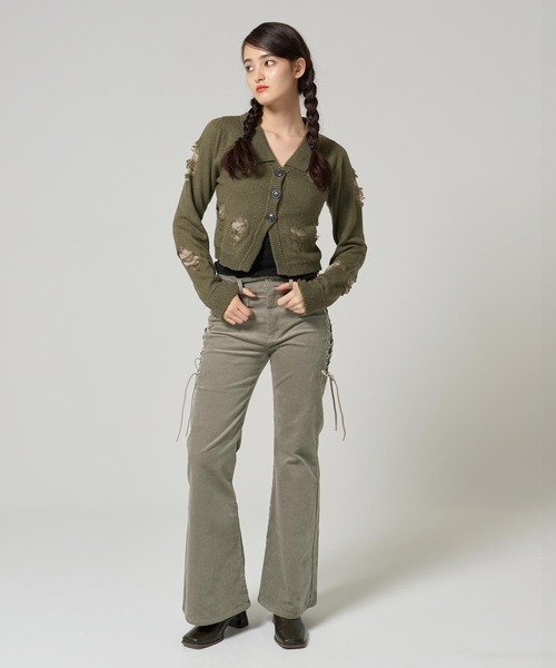 「TINA：JOJUN」 コーデュロイパンツ S グレー レディース_画像8