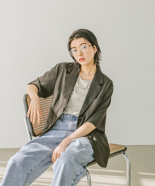 BEAUTY&YOUTH UNITED ARROWS - 【NAVY】<H>ハーフスリーブ ジャケット 