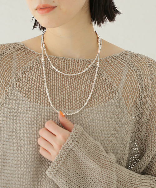 ★専用★SLOBE IENA★ニュアンスメタルビーズネックレス☆ SLOBE IENA ネックレス ミックスメタルビーズネックレス