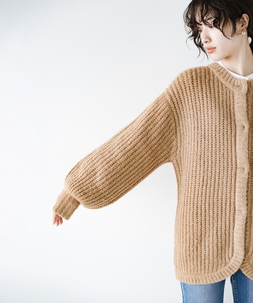 「haco!」 ニットカーディガン SMALL ベージュ レディース_画像8