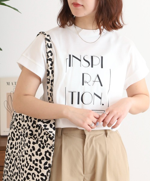 tシャツ BRODIAEA INSPIRATION ロゴプリント 半袖Tシャツ カットソー「日本製」 レディース