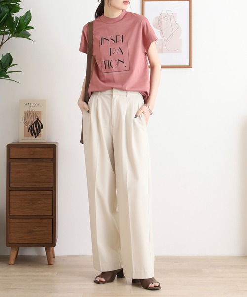ブローディア BRODIAEA ウーマンプリント半袖Tシャツ （オフホワイト） ブローディア BRODIAEA ウーマンプリント半袖Tシャツ （オフ