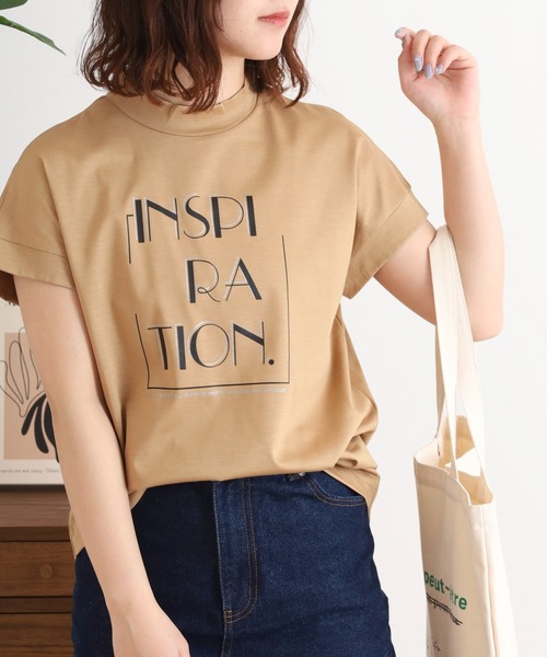 ブローディア BRODIAEA ロゴ刺繍半袖Tシャツ （ライトグリーン） セール】BRODIAEA つぶつぶロゴ半袖Tシャツ（Tシャツ/カットソー
