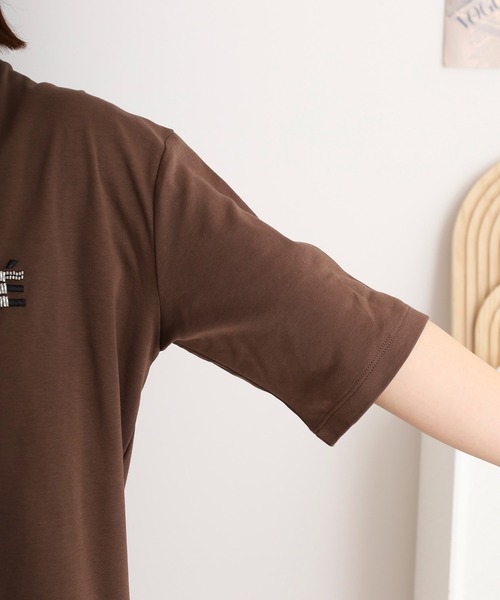 hunch tシャツ ビーズ刺繍ロゴTシャツ レディース : ZOZOTOWN