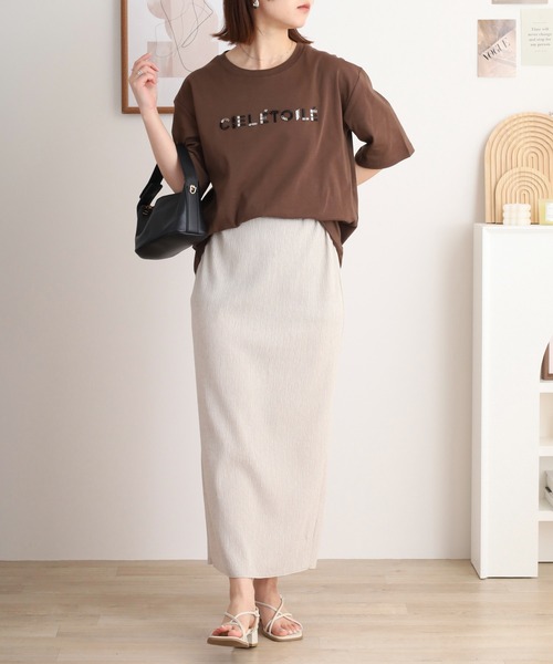 hunch tシャツ ビーズ刺繍ロゴTシャツ レディース : ZOZOTOWN