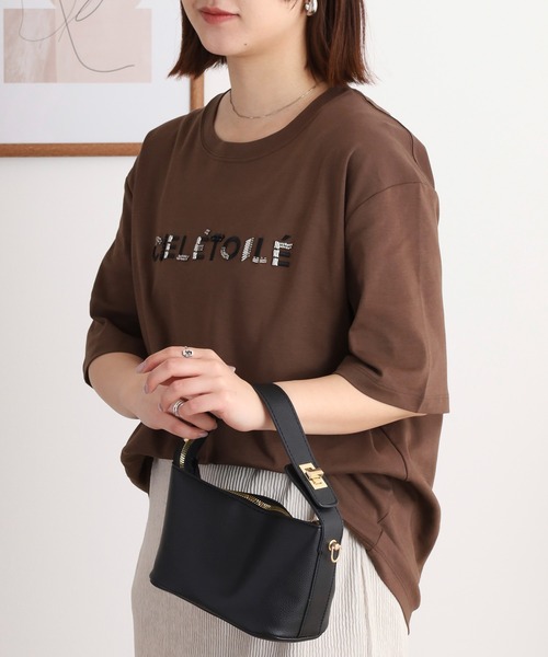 tシャツ hunch ビーズ刺繍ロゴTシャツ レディース hunch tシャツ ビーズ刺繍ロゴTシャツ レディース : ZOZOTOWN